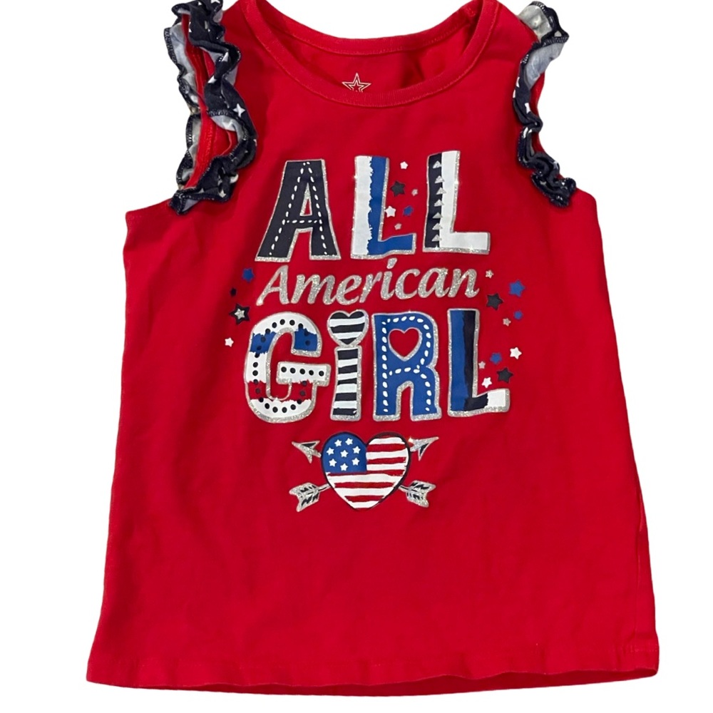 Unbranded Girls Patriotic Tanktop Size 5T